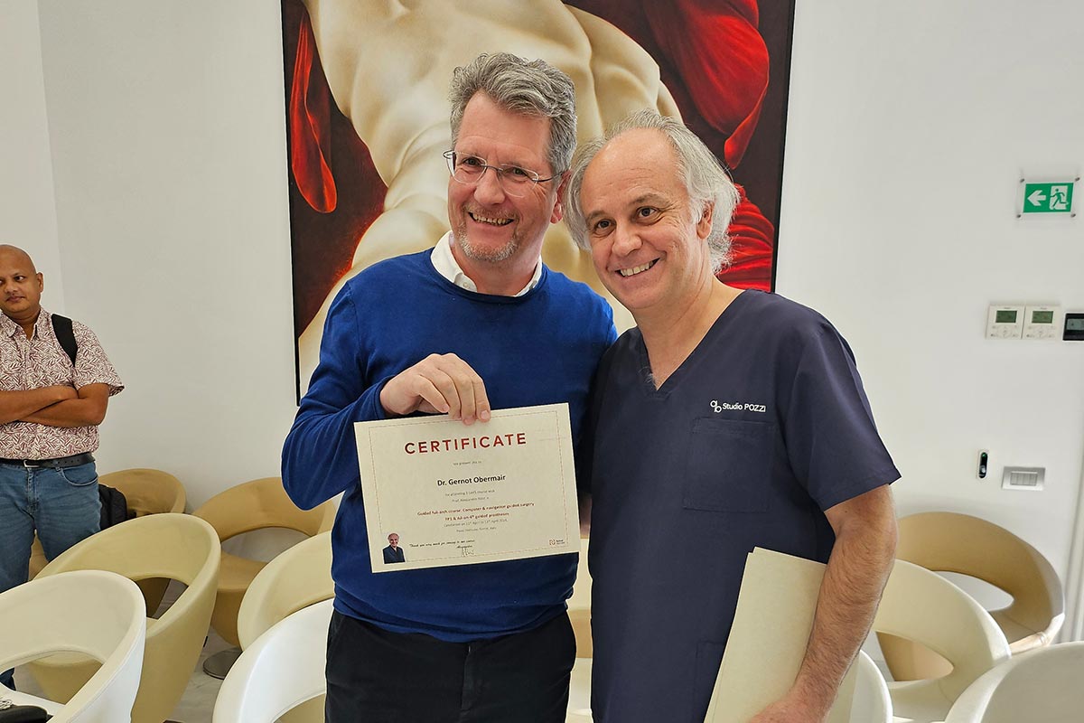 Dr.Obermair in Rom bei Prof. Pozzi